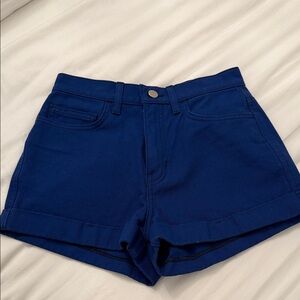 Classic American Apparel Denim Shorts in blue.